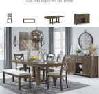 Signature Design by Ashley Moriville Dining Server, Rustic Sideboard Buffet Cabinet, 56" W, Grayish Brown, Storage for Kitchen & Dining Room