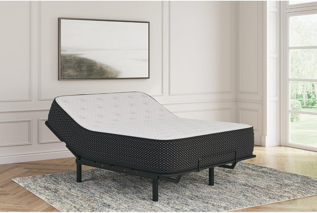 Signature Design by Ashley King Plush 12 Inch Hybrid Mattress with Gel Memory Foam and Edge Support for Cool Sleep and Pressure Relief, Fiberglass-Free, Bed In A Box