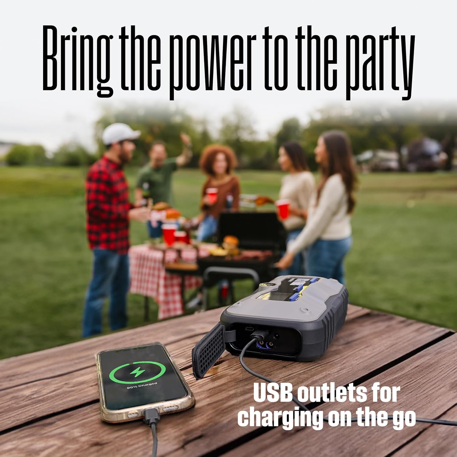 Westinghouse 4000A Portable Jump Starter & USB Power Bank - 12V Car Battery Booster Pack Jump Box for Up to 9.0L Gas & 7.0L Diesel Engines, Bright LED Flashlight, IP65 Rated Waterproof Housing