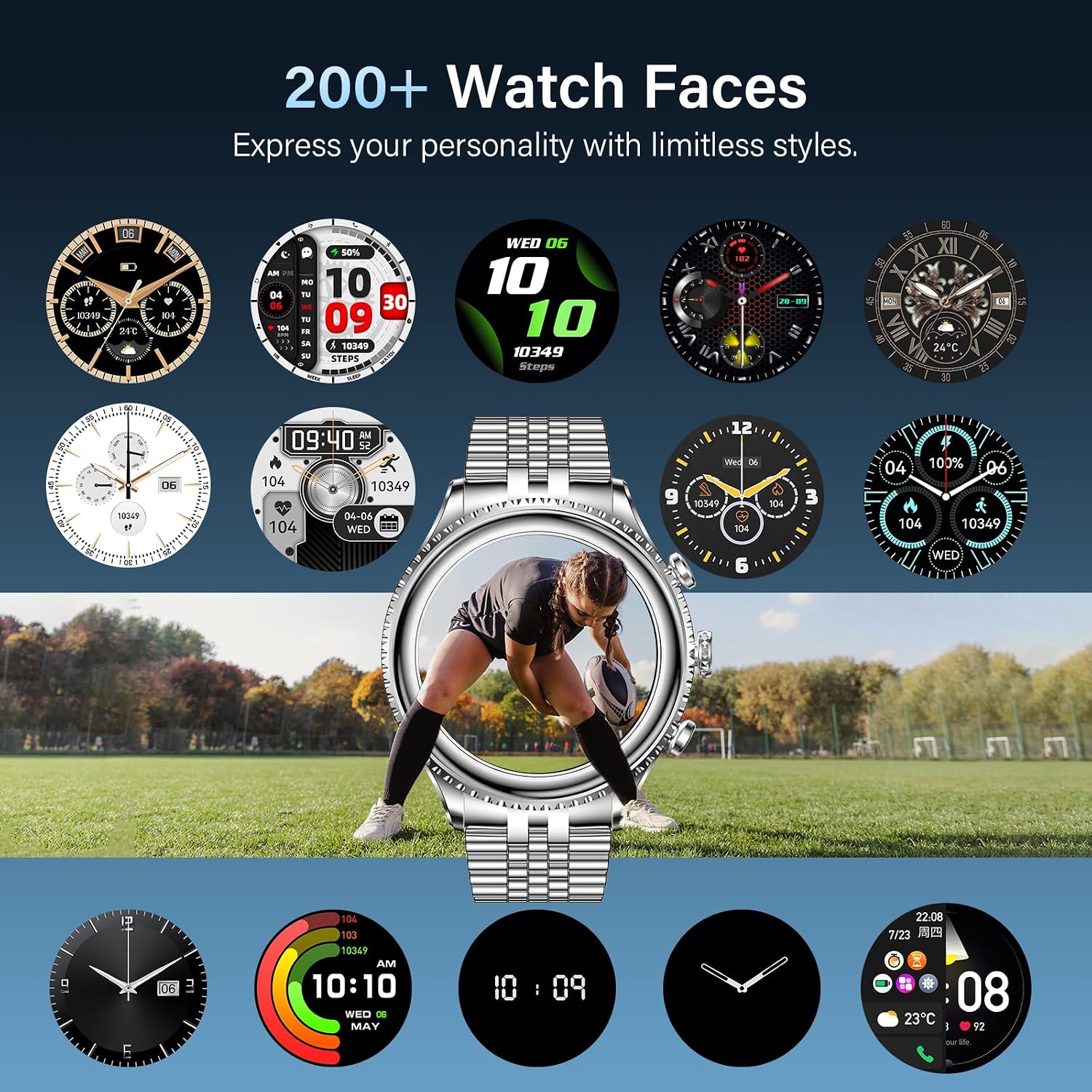 SOUYIE 2026 Smart Watch for Men Answer/Make Call for Android iPhone, 1.32" AMOLED HD Screen Mens Luxury Watch, 1st Heavy Duty Smartwatch Heart Rate Blood Oxygen Blood Pressure Sleep Monitor Pedometer