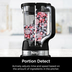 Ninja Full Size Blender I All-in-One | Best for Smoothies, Frozen Drinks, Shakes, Veggie Chopper & More | BlendSense Technology I 72 oz. Pitcher | 1800 Peak Watt | Silver | TB201