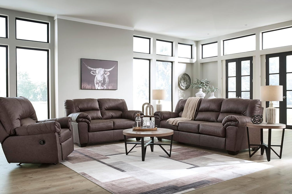 Signature Design by Ashley WalkerPoint Contemporary Sofa with Removable Cushion, Dark Brown