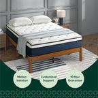 Zinus 12 Inch Comfort Support Hybrid Mattress [New Version], Queen, Fiberglass Free, Medium Plush, Motion Isolation, Certified Safe Foams & Fabric, Mattress in A Box