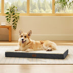 Bedsure Cooling Dog Bed for Crate, Large Breathable Pet Summer Bed, 35 Inch | Orthopedic Egg Crate Foam, Cold Summer Pad Mat, Non-Slip Bottom, Comfy Removable Washable Cover, For Pets Up to 50 lbs