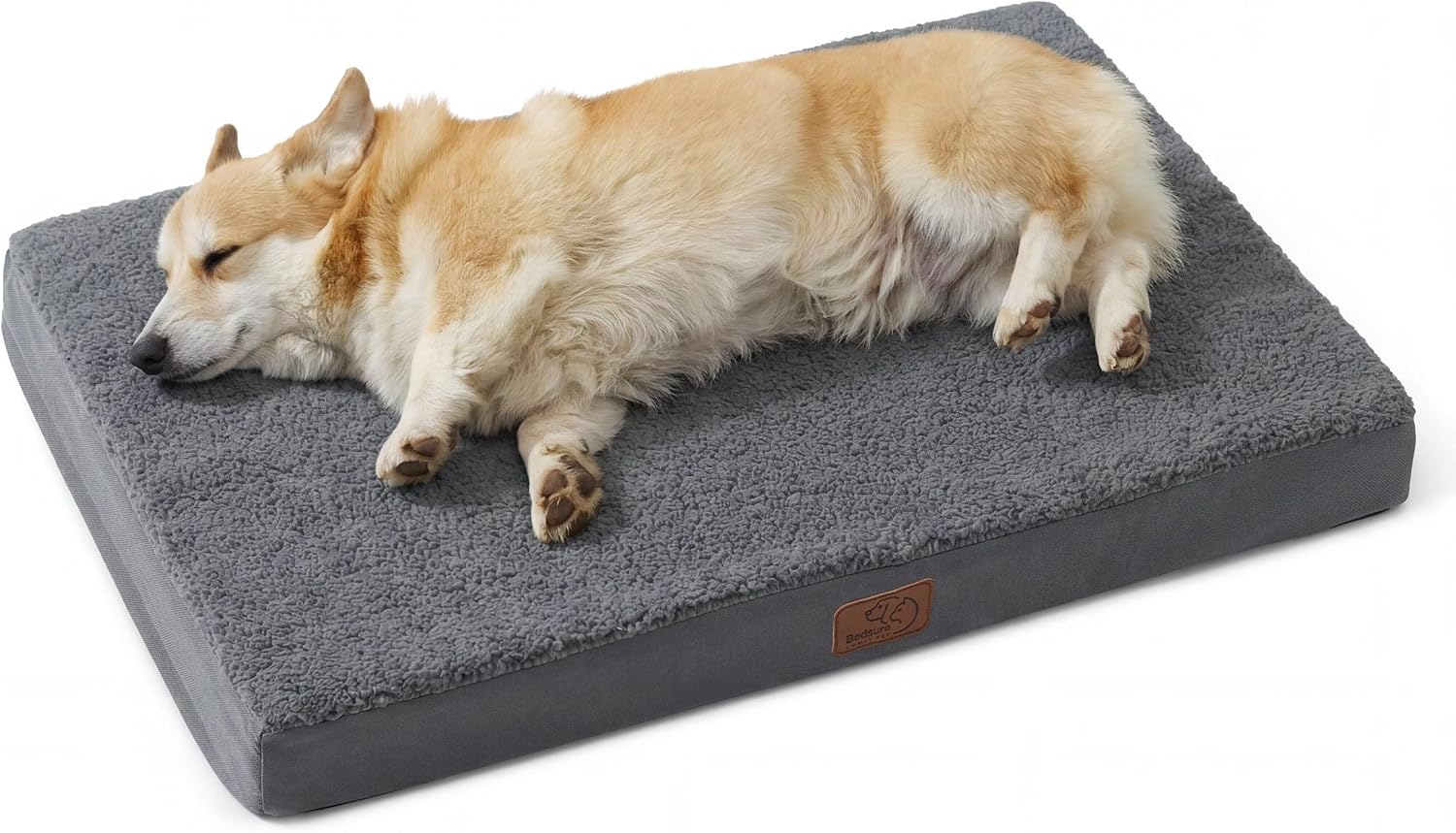 Bedsure Cooling Dog Bed for Crate, Large Breathable Pet Summer Bed, 35 Inch | Orthopedic Egg Crate Foam, Cold Summer Pad Mat, Non-Slip Bottom, Comfy Removable Washable Cover, For Pets Up to 50 lbs