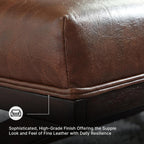 Signature Design by Ashley Sidewinder Mid-Century Modern Faux Leather Accent Chair, Brown