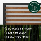 Zinus Kai Bamboo and Metal Platform Bed Frame with Headboard, No Box Spring Needed, Easy Assembly, Queen, Brown