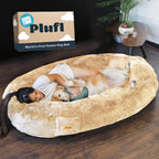 Plufl, The Original Human Dog Bed for Adults, Kids, and Pets. As Seen on Shark Tank. Comfy Plush Large Bean Bag with Memory Foam, Machine Washable, and Durable. Perfect nap and Floor Bed - Arctic Grey