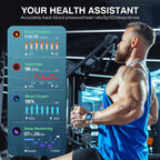 GPT Smart Watch for Men, 24/7 Heart Rate, Blood Pressure, Blood Oxygen, Sleep Monitor, 107 Sports Modes, 1.19-inch AMOLED Display, Waterproof Round Watch, Compatible Android and iOS, 44mm Silver Blue