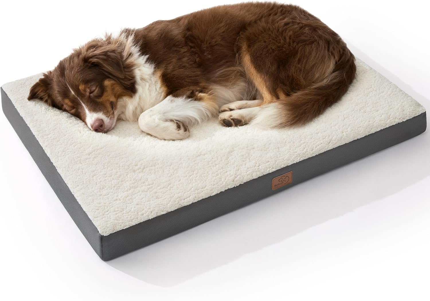 Bedsure Cooling Dog Bed for Crate, Large Breathable Pet Summer Bed, 35 Inch | Orthopedic Egg Crate Foam, Cold Summer Pad Mat, Non-Slip Bottom, Comfy Removable Washable Cover, For Pets Up to 50 lbs
