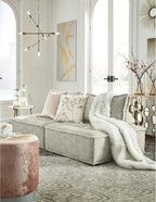 Signature Design by Ashley Bales Low Profile Floor Seating Accent Chair, Gray
