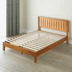 Zinus Alexis Deluxe Wood Platform Bed Frame with Headboard, Wood Slat Support, No Box Spring Needed, Easy Assembly, Rustic Pine, King