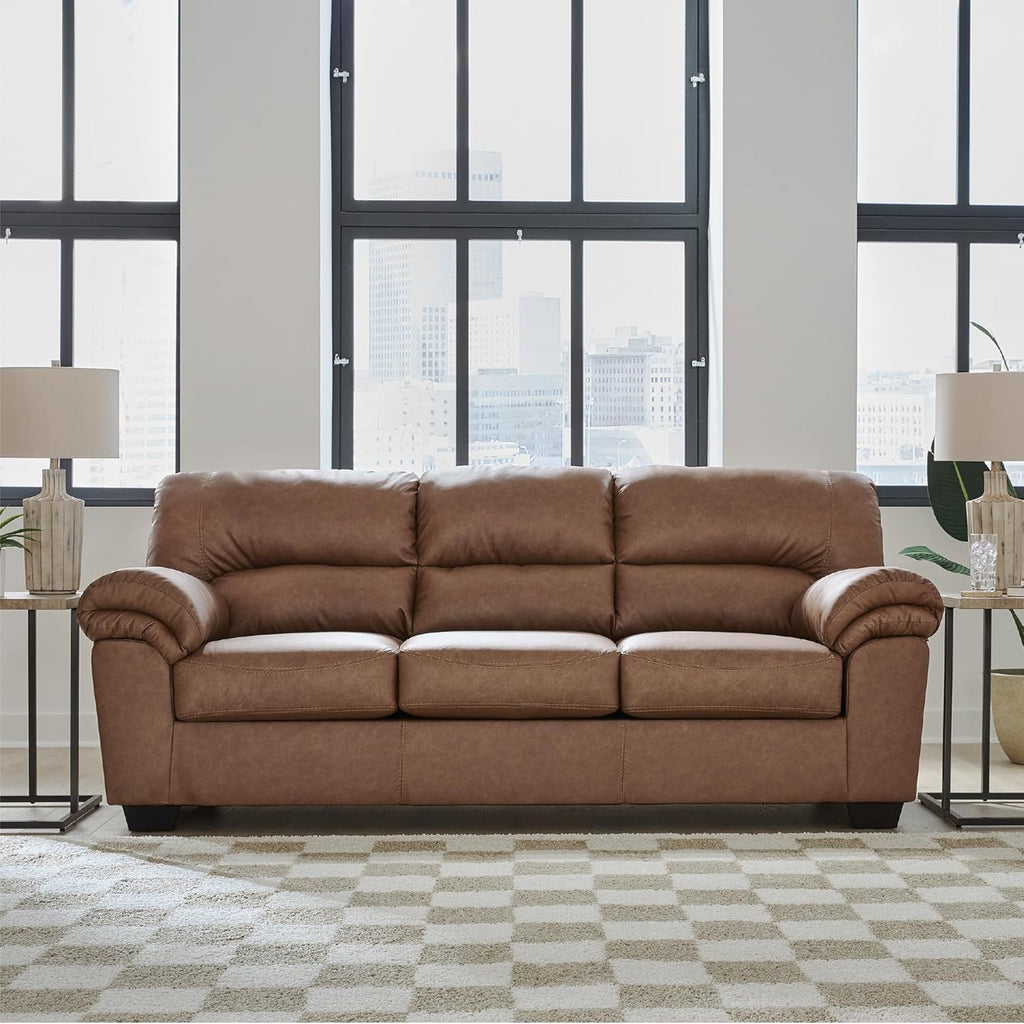 Signature Design by Ashley Walker Point Contemporary Sofa with Removable Cushion, Light Brown