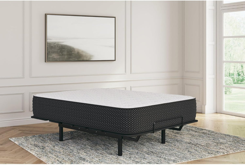 Signature Design by Ashley King Plush 12 Inch Hybrid Mattress with Gel Memory Foam and Edge Support for Cool Sleep and Pressure Relief, Fiberglass-Free, Bed In A Box