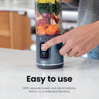 Ninja Blast Portable Blender, Cordless, 18oz. Vessel, Personal Blender For-Shakes and Smoothies, BPA Free, Leakproof-Lid and Sip Spout, USB-C Rechargeable, Dishwasher Safe Parts, Denim Blue, BC151ND