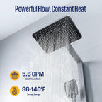 Westinghouse 24kW Electric Tankless Whole House Water Heater, 5.6 GPM Instant Hot Water on Demand, 240V, WIFI & Self Modulating High Efficiency, Copper Heating, LED Display, ETL Certified