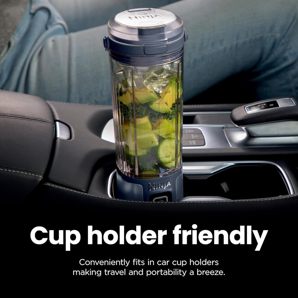 Ninja BC151WH Blast Portable Blender, Cordless, 18oz. Vessel, Personal Blender-for Shakes & Smoothies, BPA Free, Leakproof-Lid & Sip Spout, USB-C Rechargeable, Dishwasher Safe Parts, White