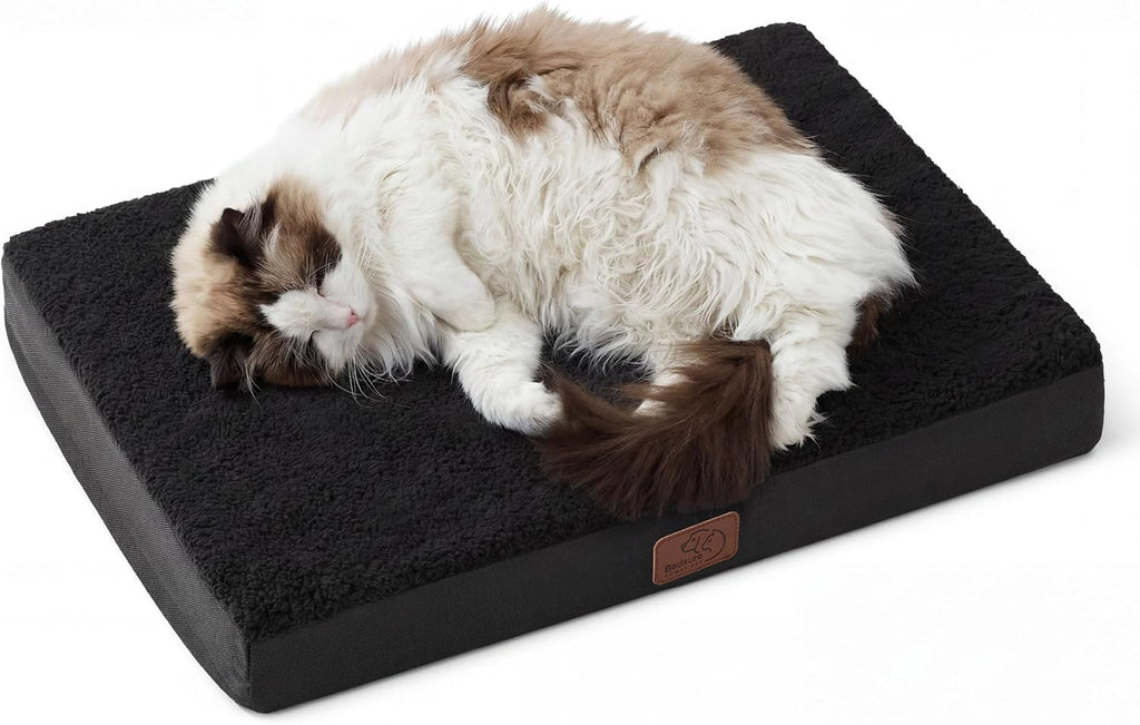Bedsure Cooling Dog Bed for Crate, Large Breathable Pet Summer Bed, 35 Inch | Orthopedic Egg Crate Foam, Cold Summer Pad Mat, Non-Slip Bottom, Comfy Removable Washable Cover, For Pets Up to 50 lbs