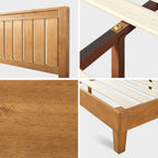 Zinus Alexis Deluxe Wood Platform Bed Frame with Headboard, Wood Slat Support, No Box Spring Needed, Easy Assembly, Rustic Pine, King