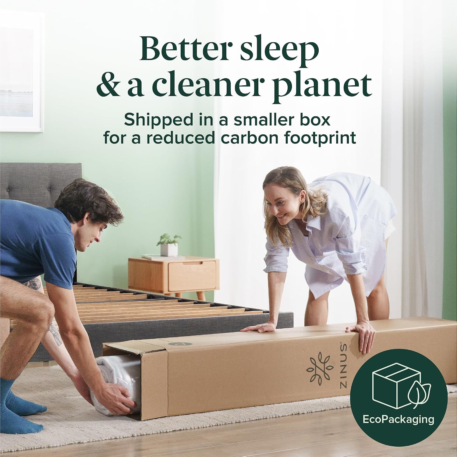 Zinus 6 Inch Foam and Spring Hybrid Mattress [New Version], Twin, Medium Firmness, Durable Support, Certified Safe Foams & Fabric, Mattress in A Box, White
