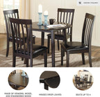 Signature Design by Ashley Hammis Round Dining Room Drop Leaf Table, Seats up to 4, Hinged Drop Leaves, Wood, 36.38" W x 36.38" D x 29.88" H, Dark Brown