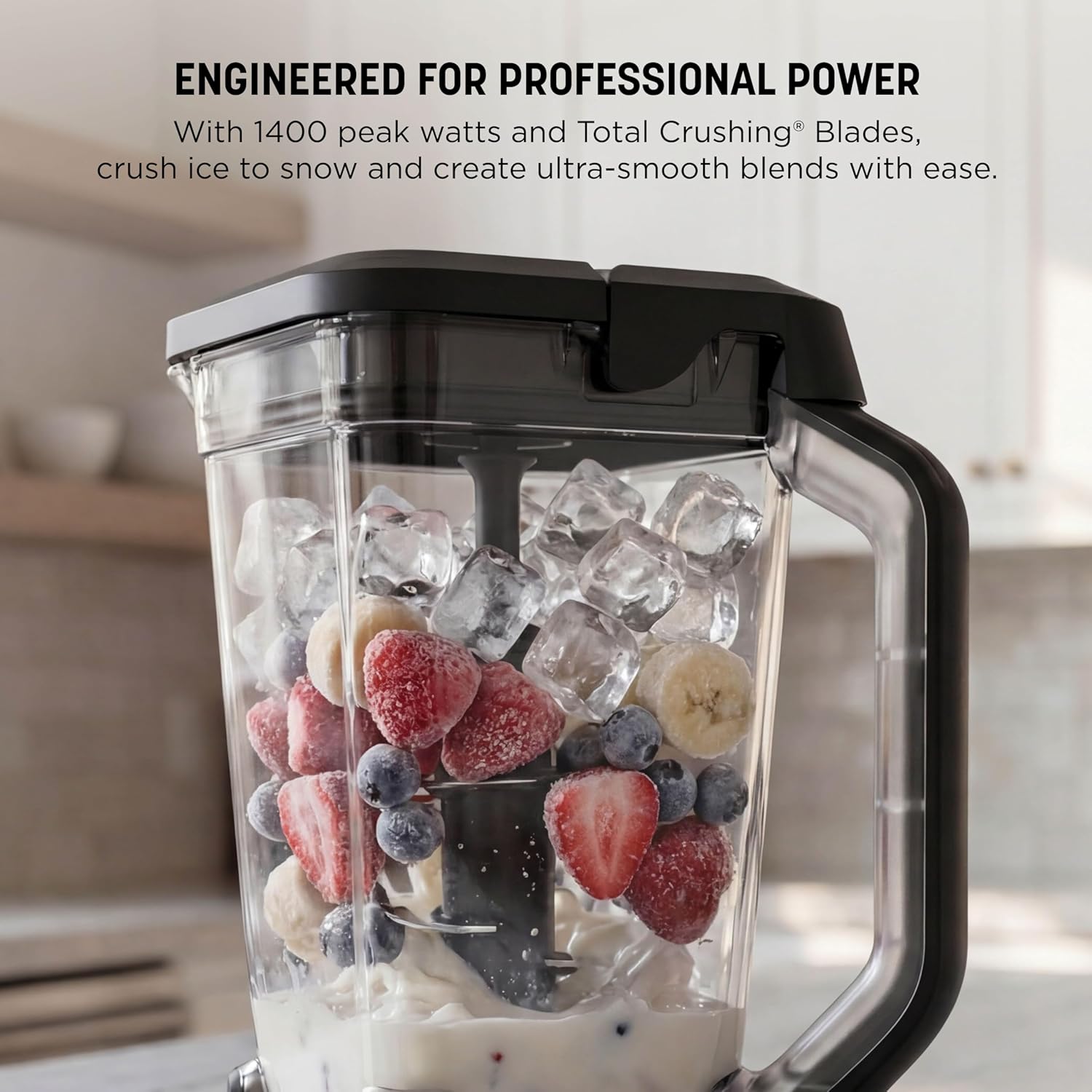 Ninja Professional Plus Blender Premier | Max Power Smoothie Blender, Ice Cream Maker, Frozen Drink & Margarita Machine | 3 Auto IQ™ Presets, 1400 W, 72oz Total Crushing Pitcher | Blue | BN701BLBRN