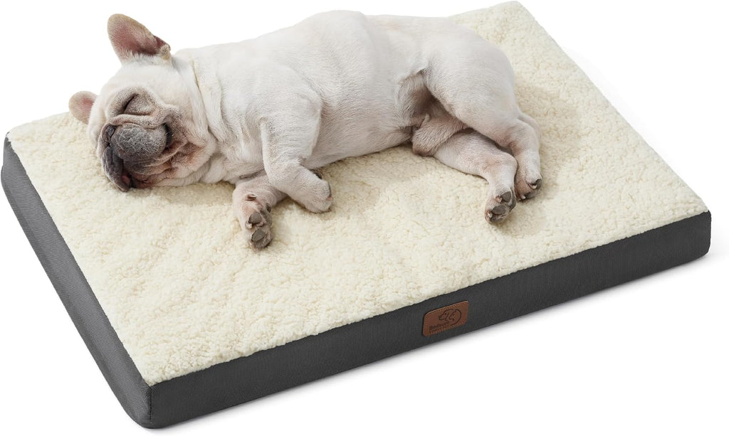 Bedsure Cooling Dog Bed for Crate, Large Breathable Pet Summer Bed, 35 Inch | Orthopedic Egg Crate Foam, Cold Summer Pad Mat, Non-Slip Bottom, Comfy Removable Washable Cover, For Pets Up to 50 lbs