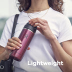 Hydro Flask Lightweight Wide Flex Chug Cap - Insulated Stainless Steel Water Bottle 16 Oz Quartz