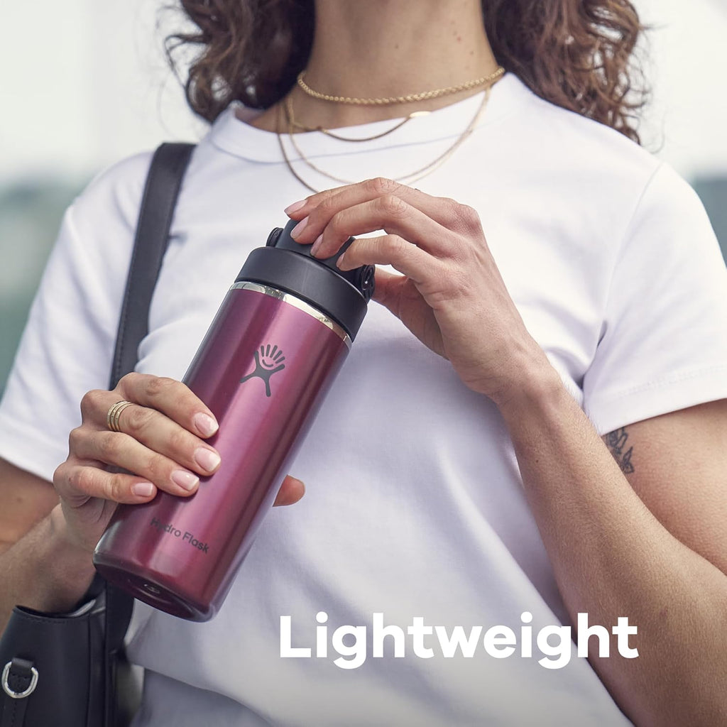 Hydro Flask Lightweight Wide Flex Chug Cap - Insulated Stainless Steel Water Bottle 32 Oz Obsidian