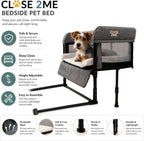 Englacha Close2Me Elevated Pet Bed - Bedside Mattress for Cats and Small Dogs - Comfortable, Cozy Design with Tool-Free Installation - Foldable for Easy Transport, Carry Bag Included