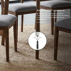 Signature Design by Ashley Allstream Mid-Century Modern Dining Table and Chairs Set with Cushioned Seat, Set of 5, Brown & Gray
