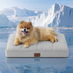 Bedsure Cooling Dog Bed for Crate, Large Breathable Pet Summer Bed, 35 Inch | Orthopedic Egg Crate Foam, Cold Summer Pad Mat, Non-Slip Bottom, Comfy Removable Washable Cover, For Pets Up to 50 lbs