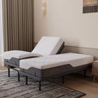 Split King Adjustable Bed Frame with Mattress - 14” Luxury Hybrid Mattress, Smart APP Contorl, Massage, Zero Gravity, Anti-Snore, 5 Minutes Installation, Head and Foot Incline, Medium Soft, Split King