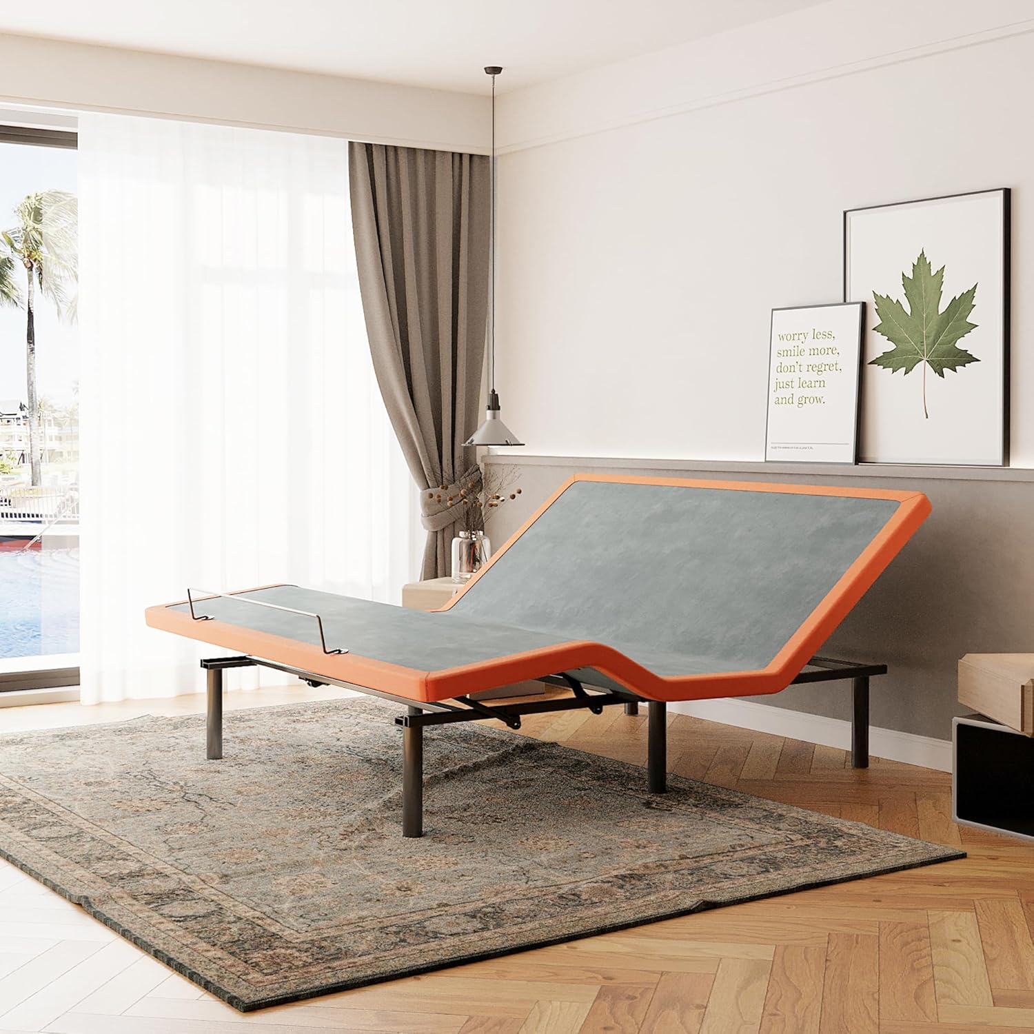 Split King Adjustable Bed Frame with Mattress - 14” Luxury Hybrid Mattress, Smart APP Contorl, Massage, Zero Gravity, Anti-Snore, 5 Minutes Installation, Head and Foot Incline, Medium Soft, Split King