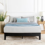 Mellow Naturalista Classic - 12 Inch Solid Wood Platform Bed with Wooden Slats, No Box Spring Needed, Easy Assembly, Queen, Pine
