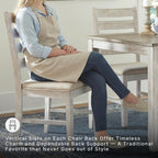 Signature Design by Ashley Skempton Cottage Dining 7 Piece Set – Rectangular Table & 6 Upholstered Chairs | Coastal Chic Meets Farmhouse, Whitewash