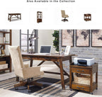 Signature Design by Ashley Baldridge Office Printer Stand, Storage, Electrical Outlets, USB Charing Ports, Wood, 21" W x 18" D x 24.63" H, Brown