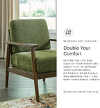 Signature Design by Ashley Bixler Mid-Century Modern Upholstered Showood Accent Chair, Green