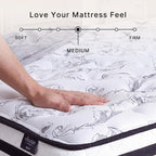 Signature Design by Ashley Queen Size Chime 8 Inch Medium Firm Innerspring Mattress with Pressure Relief Quilt Foam, Fiberglass-Free, Mattress In A Box
