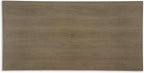 Signature Design by Ashley Serene Bay Outdoor Dining Table, Rust-Resistant Aluminum with Wood-Look Finish, 84-Inch Rectangular Patio Table with Umbrella Hole, Dark Brown