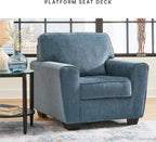 Signature Design by Ashley Cashton Modern Upholstered Chair, Blue