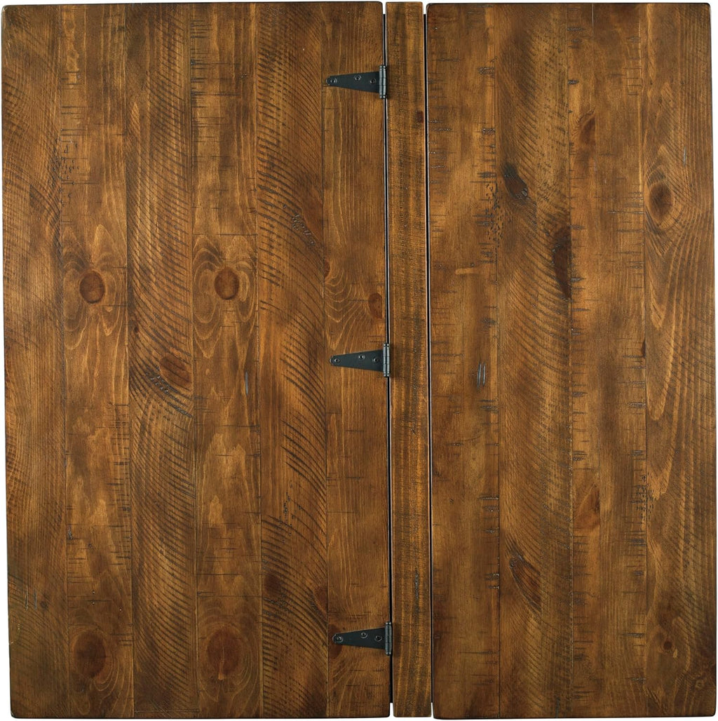 Signature Design by Ashley Valebeck Chairside End Table, Small Side Table with Storage Cabinet for Living Room Decor, Pine Veneers, Pine Wood, and Engineered Wood, Distressed Black/Brown