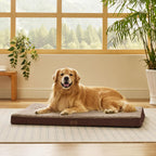 Bedsure Cooling Dog Bed for Crate, Large Breathable Pet Summer Bed, 35 Inch | Orthopedic Egg Crate Foam, Cold Summer Pad Mat, Non-Slip Bottom, Comfy Removable Washable Cover, For Pets Up to 50 lbs