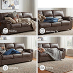 Signature Design by Ashley WalkerPoint Contemporary Sofa with Removable Cushion, Dark Brown