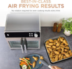 Ninja | French Door Premier Air fry Oven | 10-in-1 functions | 20.3-qt capacity | 5-qt Air Fry Basket, Sheet Pan, Wire Rack, Broil Rack | PFAS-free Cooking Surface, Dishwasher-Safe Accessories | FO101