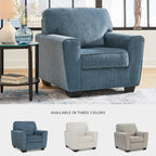 Signature Design by Ashley Cashton Modern Upholstered Chair, Blue
