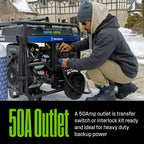 Westinghouse 18000 Peak Watt Dual Fuel Home Backup Portable Generator, Remote Electric Start, Transfer Switch Ready, Gas and Propane Powered