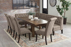 Signature Design by Ashley Moriville Rectangular Dining Extension Table, 2 Extension Leaves, Seats 8, 36" W x 86" D x 30.13" H, Wood & Acacia Veneer, Brown