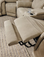 Signature Design by Ashley Power Reclining Loveseat with Console, Next-Gen Durapella, Zero Gravity Mechanism, Easy to Clean Water Resistant Performance Fabric, Sand
