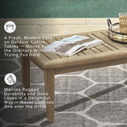 Signature Design by Ashley Gerianne Outdoor Coffee Table, Eucalyptus Wood With 5‑Step Protective Finish & Slatted Top for Rain Shedding, Durable for Outside Patio Use, Brown